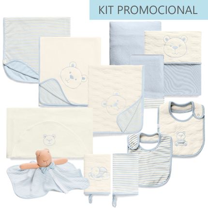 Kit Enxoval 12 Peças Little Dreamer - Azul - Hug