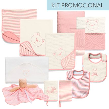 Kit Enxoval 12 Peças Little Dreamer - Rosa - Hug