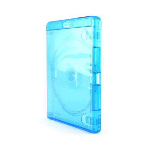 Kit Estojo Blu-Ray Amaray Azul com Logo Cromado em Alto Relevo - 5 Unidades