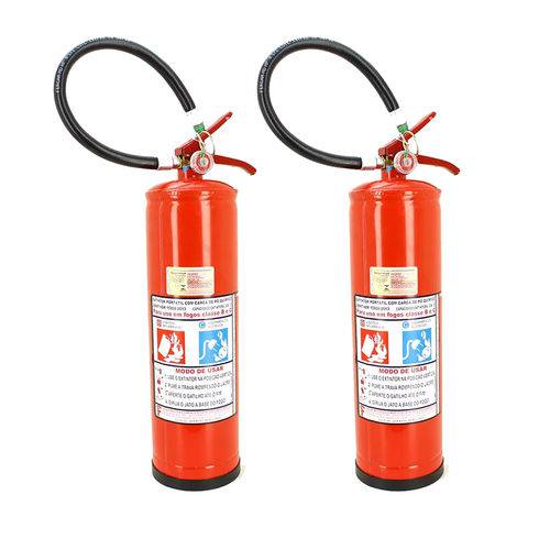 Kit 2 Extintores de Pó Químico BC Inflamáveis e Energizados 6kg