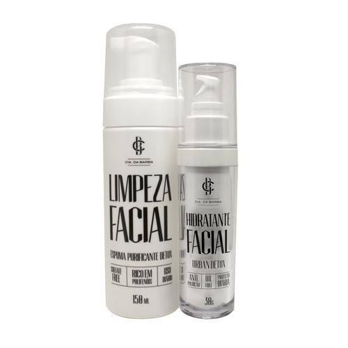 Kit Facial Espuma Purificante+ Hidratante Detox Cia da Barba