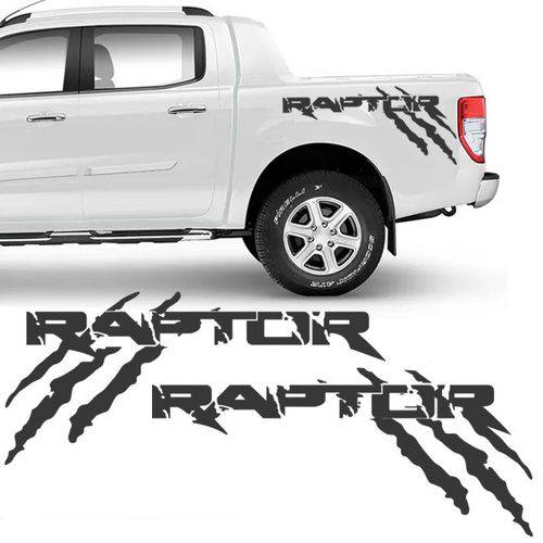 Kit Faixa Ford Ranger Raptor 2013/19 Adesivo Lateral Grafite