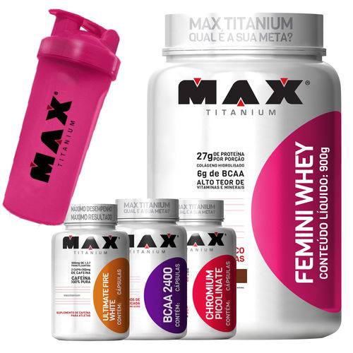 Kit Feminino para Queima de Gordura Max Titanium