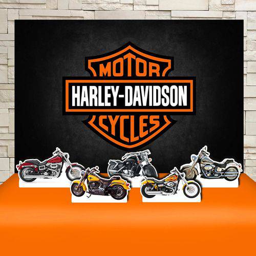 Kit Festa Aniversário Harley Davidson Decoração Kit Prata