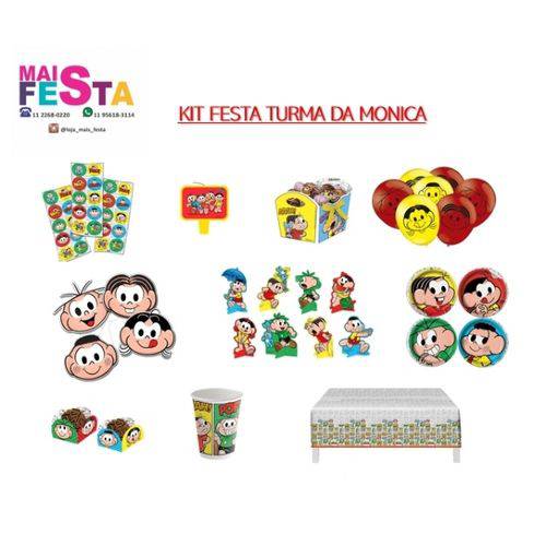 Kit Festa Completa para 16 Pessoas - Turma da Monica - Festcolor