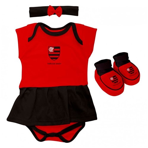 Kit Flamengo Body Menina Torcida Baby G