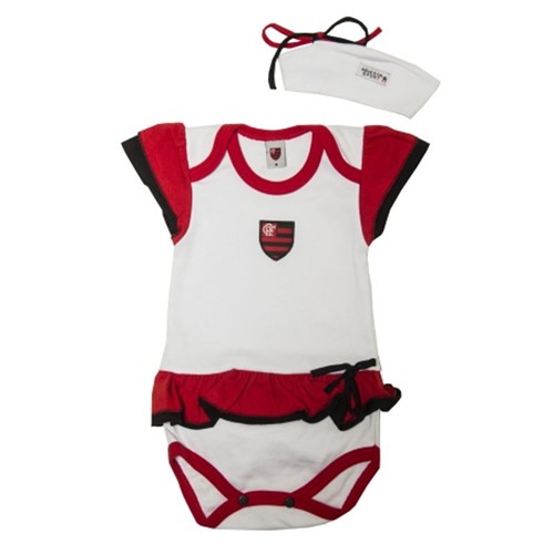 Kit Flamengo Body Vestido com Tiara -P