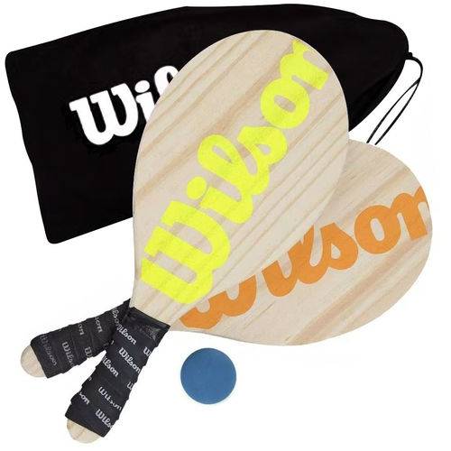 Kit Frescobol Wilson Pinus com 2 Raquetes e 1 Bola Tênis