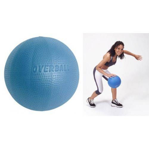 Kit Funcional Bola de Peso Medball 1 Kg Gymnic Original e Bola Overball Azul Gymnic