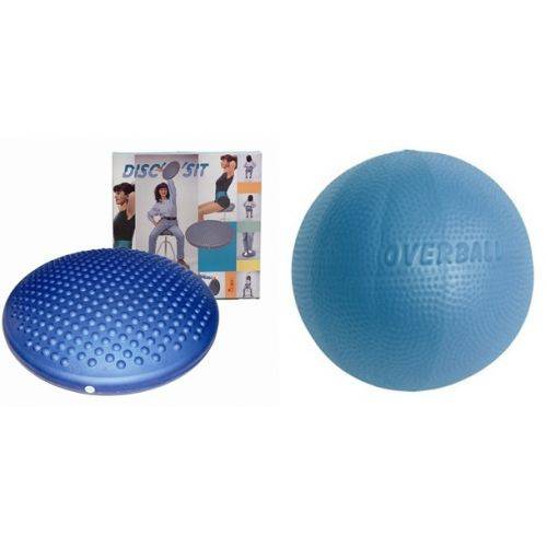 Kit Funcional Bola Overball Gymnic e Disco de Equilibrio 39 Cm