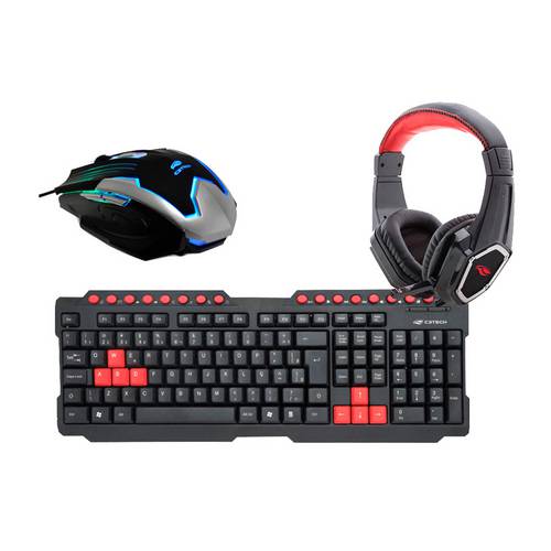 Kit Gamer Crow - Teclado + Mouse + Headphone