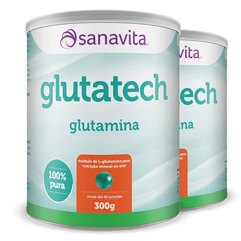 Kit 2 Glutatech Glutamina Sanavita 300g
