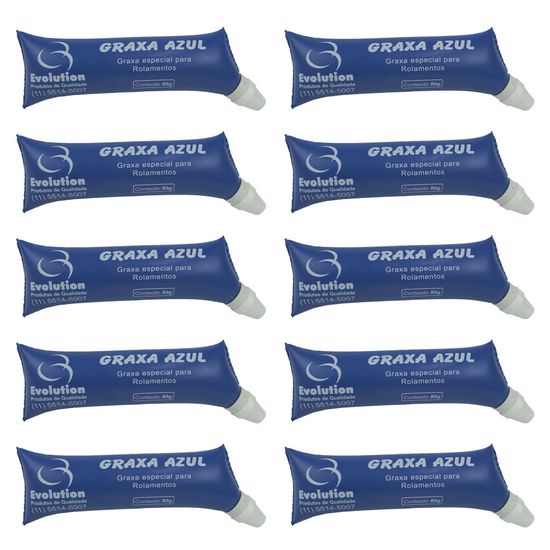 Kit Graxa Azul Especial para Rolamento 80G 10 Saches