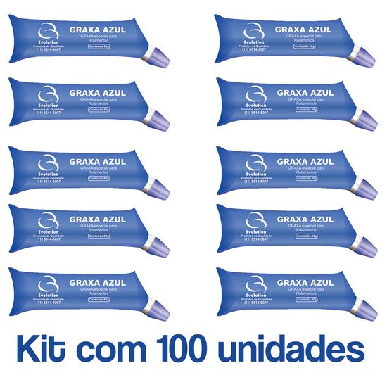 Kit Graxa Azul Especial para Rolamento 80G 100 Saches