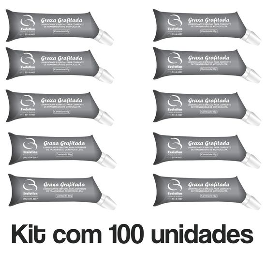 Kit Graxa Grafitada Especial para Corrente 80G 100 Saches