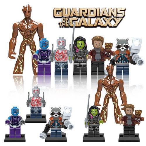 Kit Guardiões da Galáxia Marvel Big Groot Vingadores Blocos de Montar Compatível LEGO