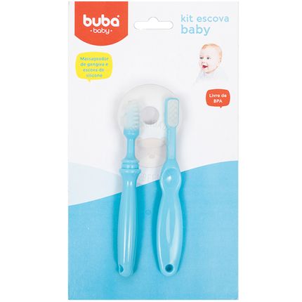 Kit Higiene Oral para Bebê Azul - Buba