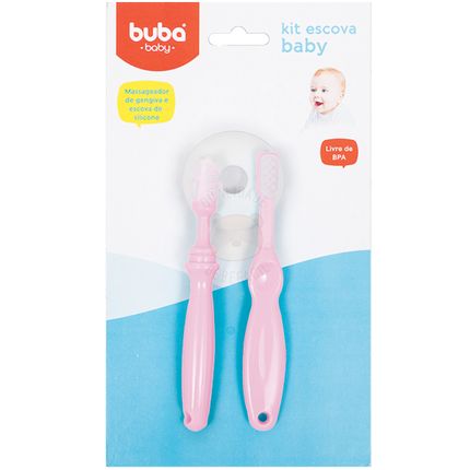 Kit Higiene Oral para Bebê Rosa - Buba