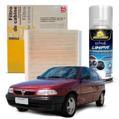 Kit Higienização Limpa Ar Condicionado + Filtro de Ar da Cabine Astra 1995 1996 1997 1998