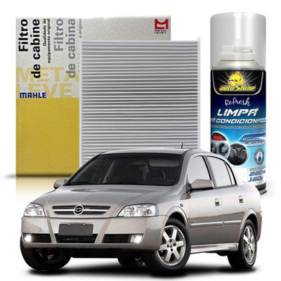 Kit Higienização Limpa Ar Condicionado + Filtro de Ar da Cabine Astra 1999 a 2012