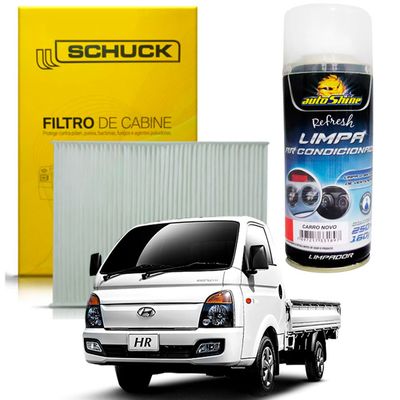 Kit Higienização Limpa Ar Condicionado + Filtro de Ar da Cabine Hyundai HR 2012 a 2018 - Schuck