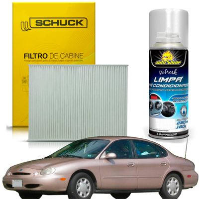Kit Higienização Limpa Ar Condicionado + Filtro de Ar da Cabine Taurus 1991 a 2000