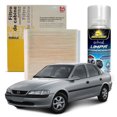 Kit Higienização Limpa Ar Condicionado + Filtro de Ar da Cabine Vectra 1997 a 2005
