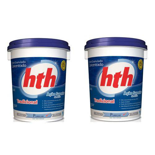 Kit Hth Duas Unidades Cloro Concentrado Tradicional 10kg