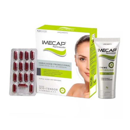 Kit Imecap Rejuvenescedor 30 Cápsulas + Creme Facial Anti-idade 35g
