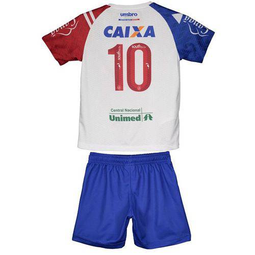 Kit Infantil Jogo 1 Bahia 2017 Umbro Branco/azul