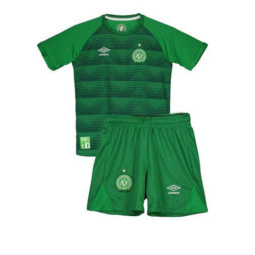 Kit Infantil Jogo 1 Chapecoense Umbro 2017 Verde