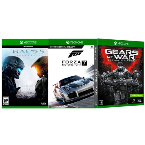 Kit Jogos Gears Of War - Halo 5 - Forza 7 - Xbox One Microsoft