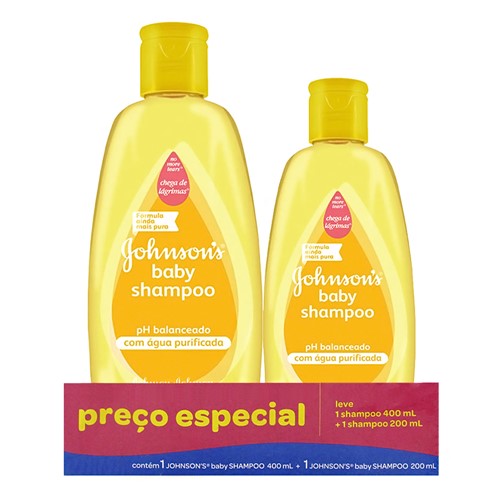 Kit Johnson's Baby Shampoo 400ml + 200ml Preço Especial