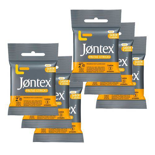 Kit Jontex Preservativo Lubrificado Frutas Cítricas - 6 Unid.