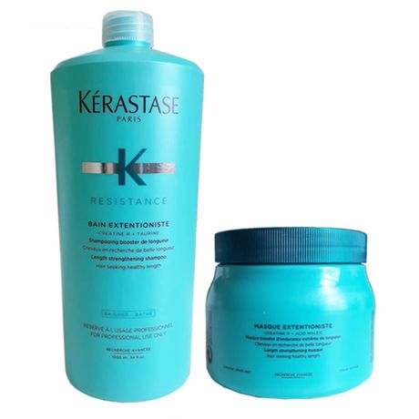 Kit Kérastase Resistance Extentioniste Shampoo 1000ml + Máscara 500g