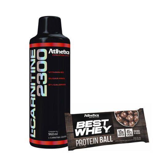 Kit Kfit L-carnitine 2300 Maca Verde Best Whey Protein Ball Chocolate ao Leite