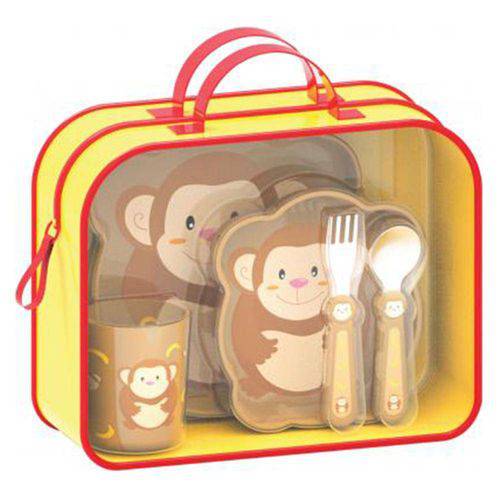Kit Lancheira Infantil Macaco Zoo Rk035 - Girotondo
