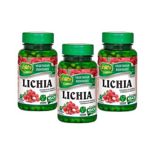 Kit 3 Lichia - Unilife - 60 Cápsulas
