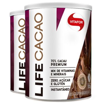 Kit 2 Life Cacao Achocolatado da Vitafor 300g