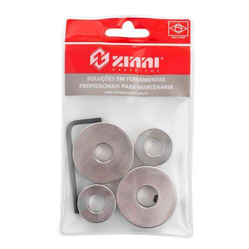 Kit Limitadores de Fresas (15mm,20mm,26mm e 35mm) - Zinni Gabaritos/Aluzini
