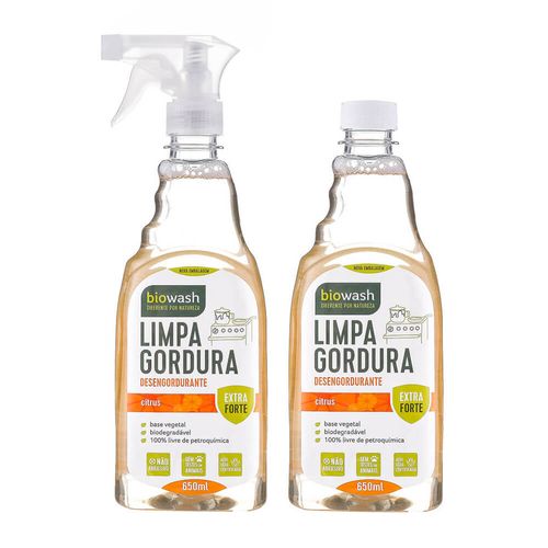 Kit Limpa Gordura Refil Citrus - BioWash