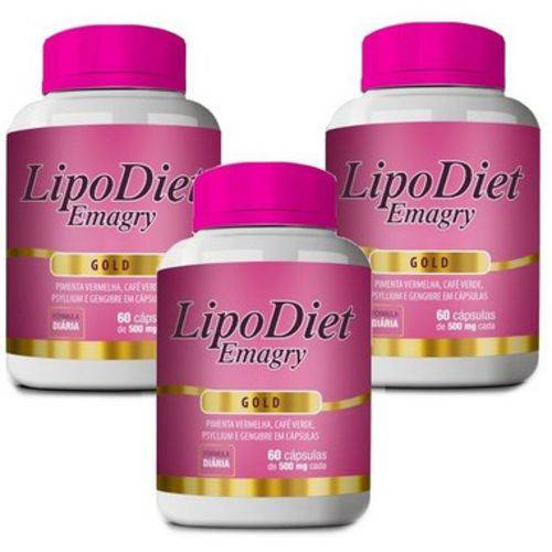 Kit Lipo Diet Emagry Gold 3 Unidades - Lipo Diet