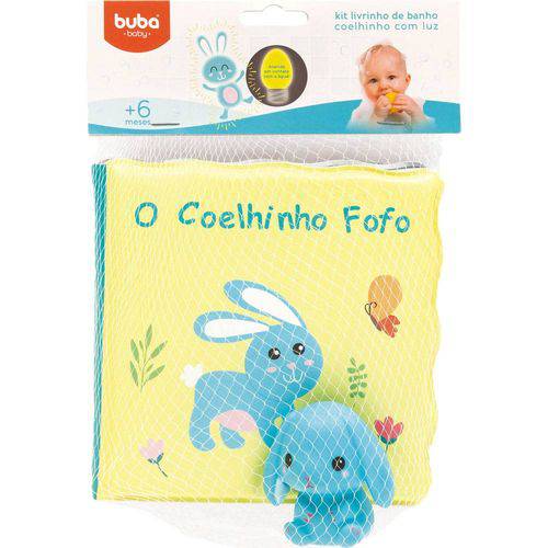 Kit Livrinho de Banho para Bebê e Coelhinho 6m+ Buba 7496