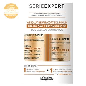 Kit L'Oréal Professionnel Expert Absolut Repair Cortex Lipidium Médio (Shampoo e Condicionador) Conjunto