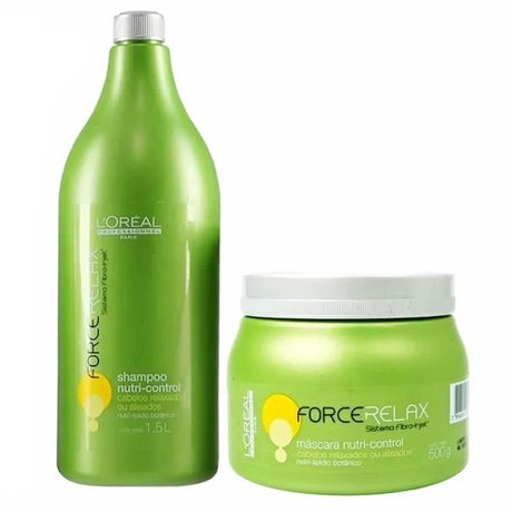 Kit L'Oréal Professionnel Force Relax Shampoo 1500ml + Máscara 500g
