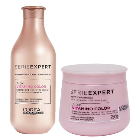 Kit L'Oréal Professionnel Vitamino Color A-OX Shampoo 300ml + Máscara 250ml