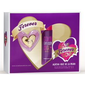 Kit Love Forever Love de Agatha Ruiz de La Prada Eau de Toilette Feminino 80 Ml + Shower Gel 100 Ml Kit