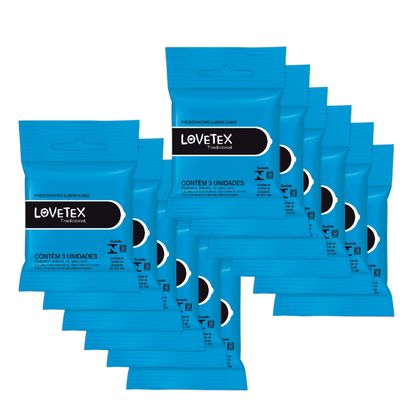 Kit Lovetex Preservativo Lubrificado - 12 Unid.