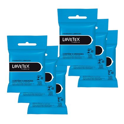 Kit Lovetex Preservativo Lubrificado - 6 Unid.