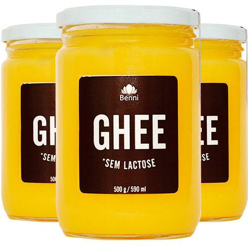 Kit 3 Manteiga Ghee - Benni Alimentos - 500g